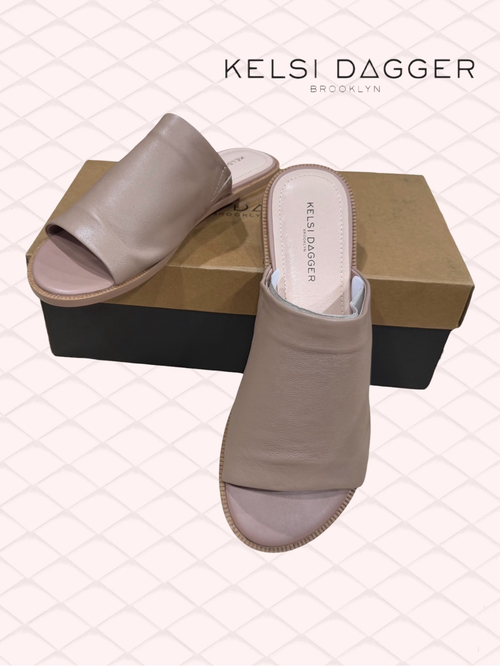NEW Kelsi Dagger Brooklyn Ruthie Leather Slide Sandals NIB (Sizes 7.5 & 8 & 8.5)
